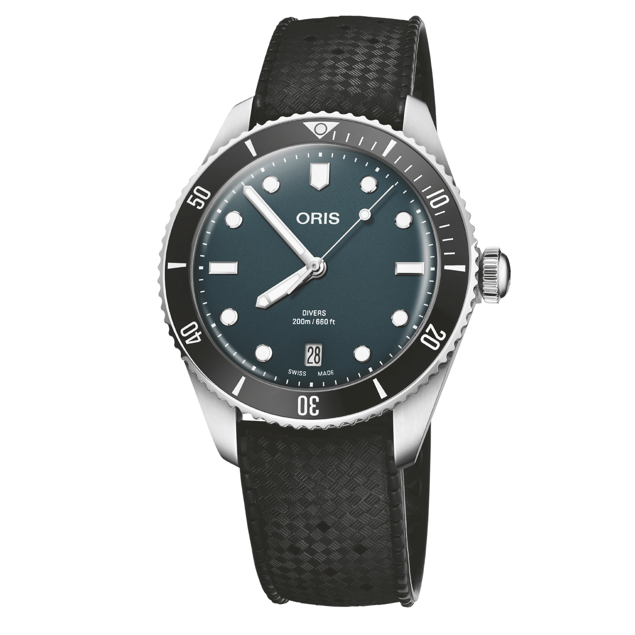 Oris Divers Date automatic blue dial steel bracelet 39 mm