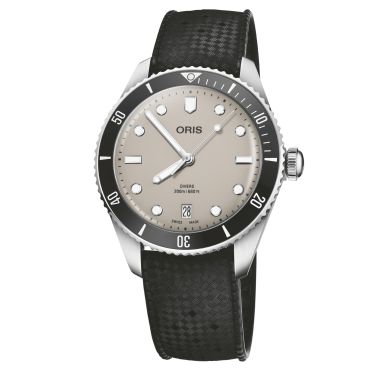 Montre Oris Plongée Divers Date automatique cadran beige bracelet acier 39 mm