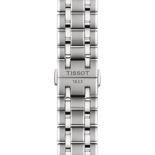 Montre Tissot T-Classic Chemin des Tourelles Chronographe automatique cadran argent bracelet acier 42 mm T139.462.11.038.00