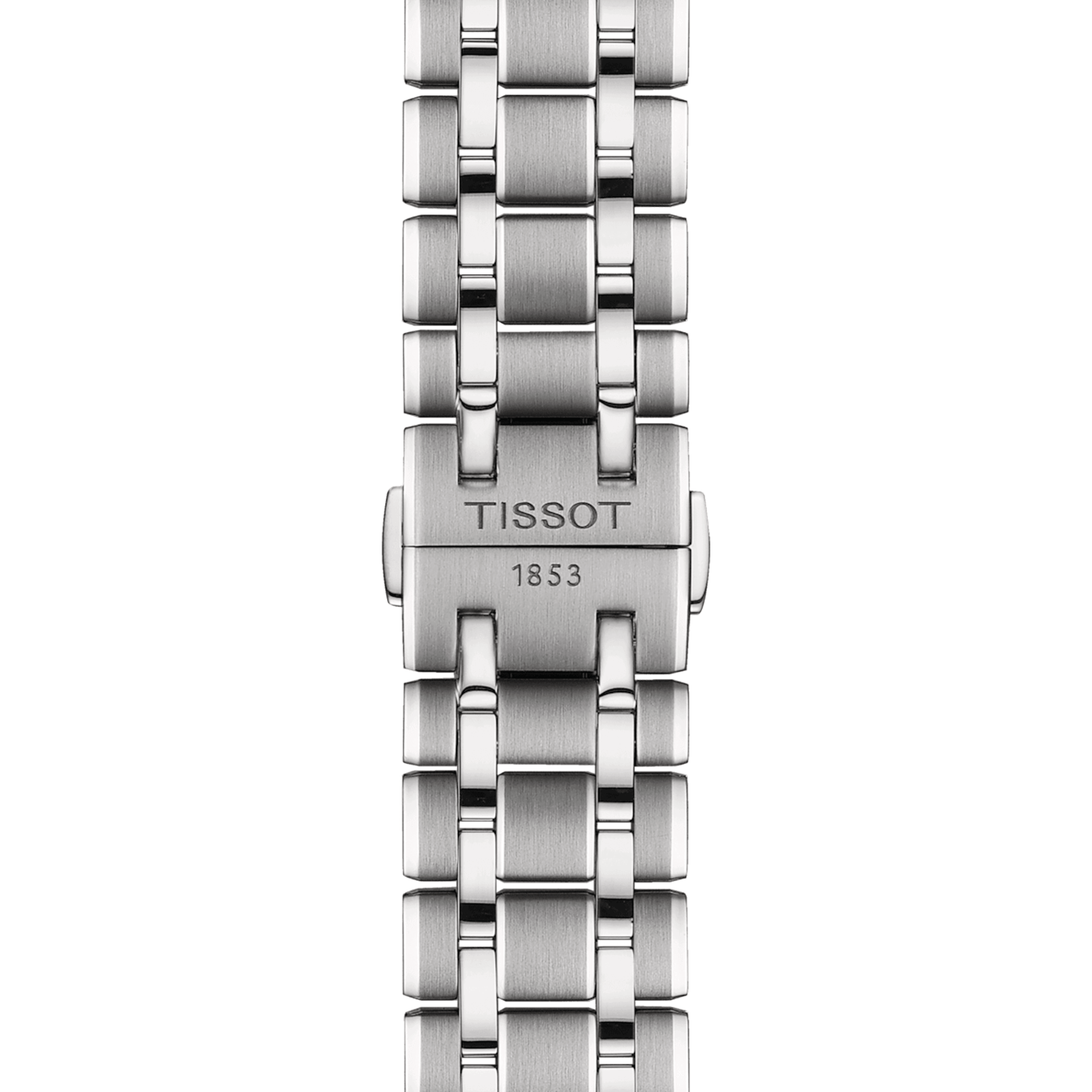 Montre Tissot T-Classic Chemin des Tourelles Chronographe automatique cadran argent bracelet acier 42 mm T139.462.11.038.00