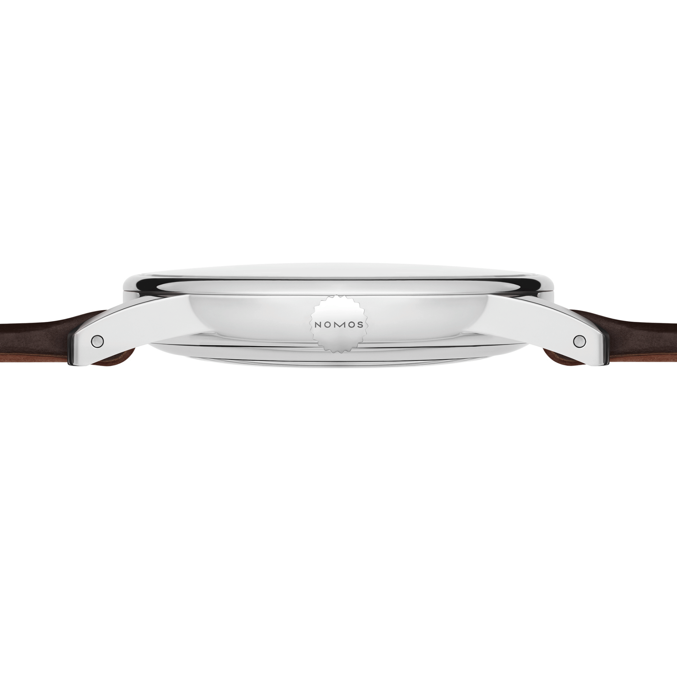 Nomos Orion Neomatik Doré automatic galvanised dial brown leather strap 36,4 mm