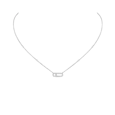 Collier Messika Move Uno en or blanc et diamants