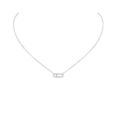 Collier Messika Move Uno en or blanc et diamants