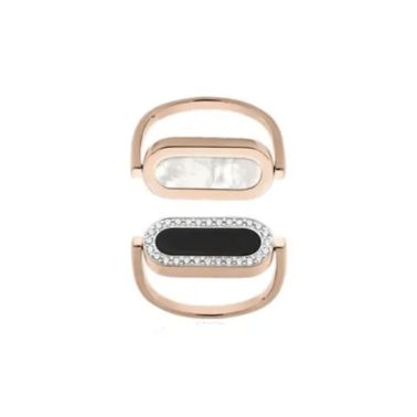 Reversible So Shocking Inverso ring rose gold, diamonds mother-of-pearl and onyx