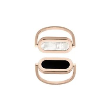 Reversible So Shocking Inverso ring rose gold mother-of-pearl and onyx