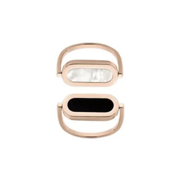 Reversible So Shocking Inverso ring rose gold mother-of-pearl and onyx