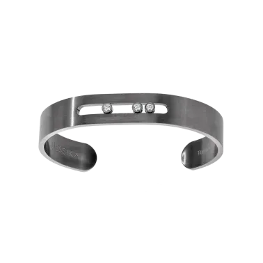 Bangle Messika Move Titanium M graphite et diamants