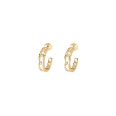 Créoles Messika Move en or jaune et diamants