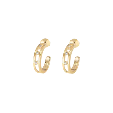 Créoles Messika Move en or jaune et diamants