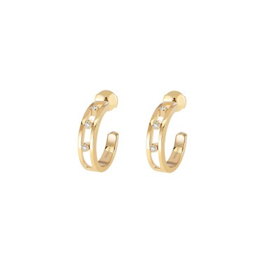 Créoles Messika Move en or jaune et diamants