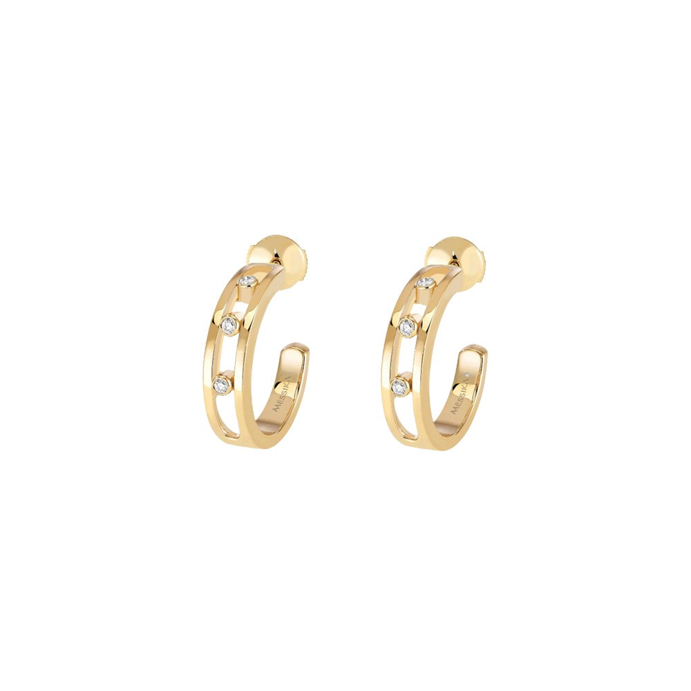 Créoles Messika Move en or jaune et diamants