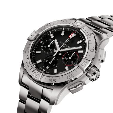 Breitling Avenger B01 Chronograph automatic watch black dial steel bracelet 42 mm AB0146101B1A1