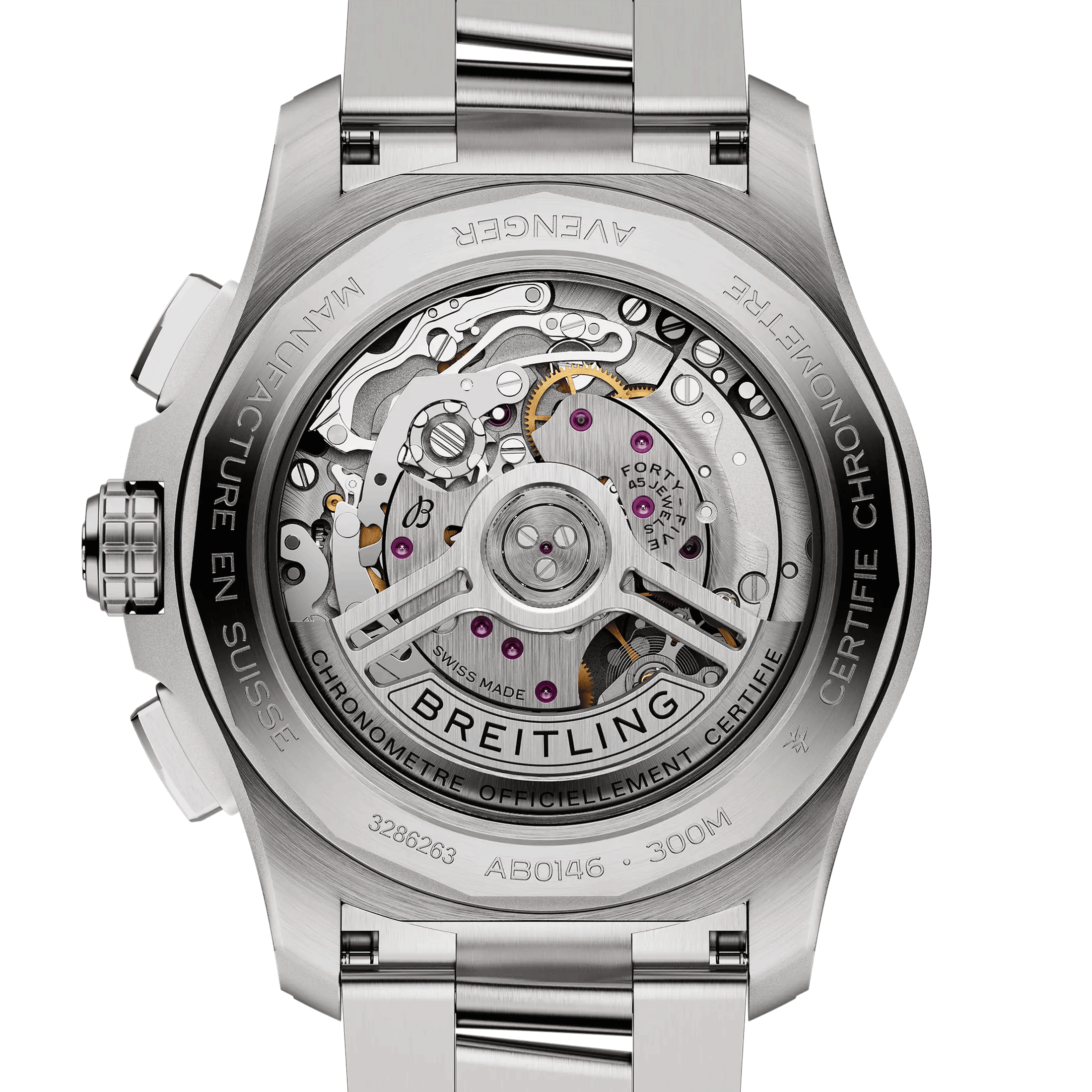 Breitling Avenger B01 Chronograph automatic watch blue dial steel bracelet 42 mm AB0146101C1A1