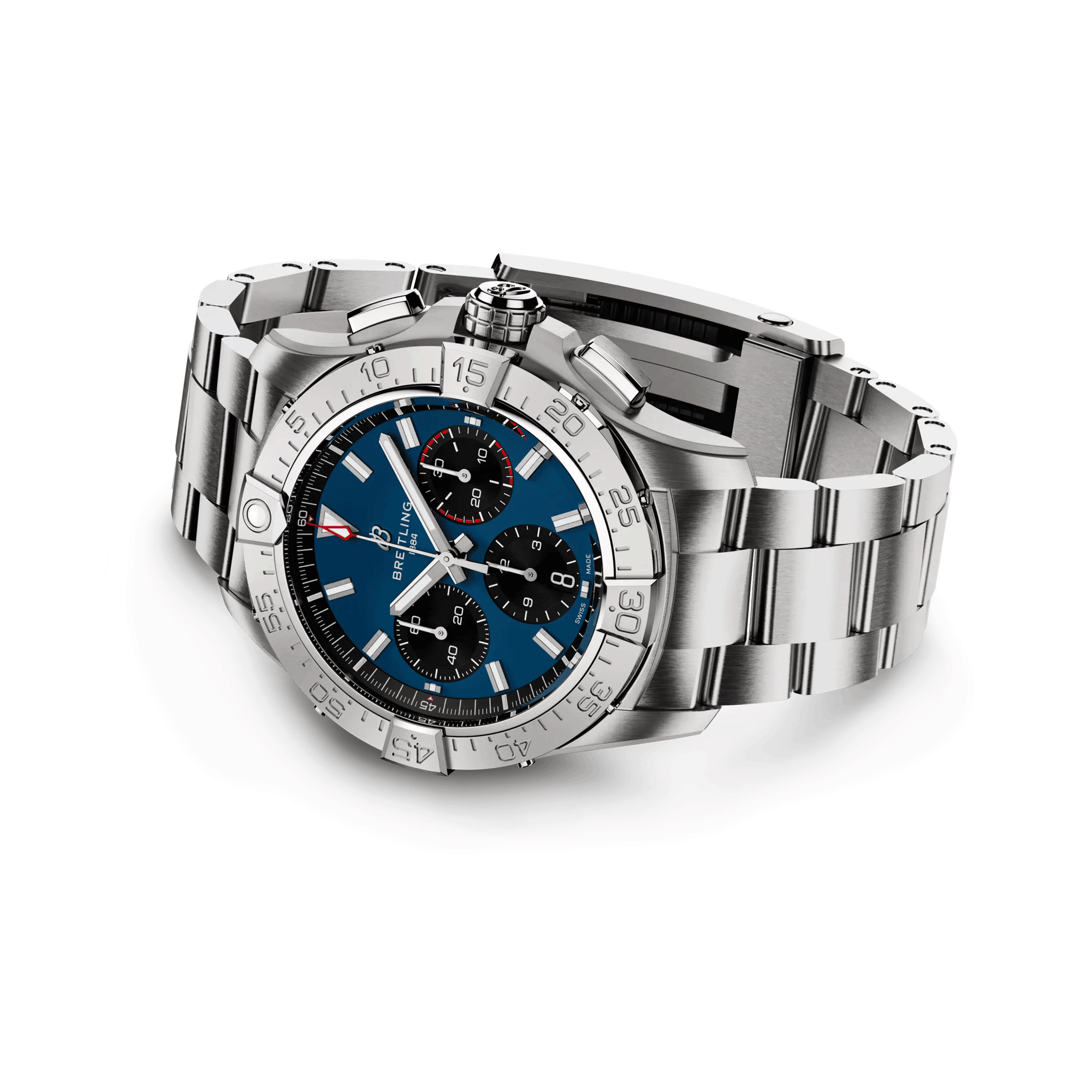 Breitling Avenger B01 Chronograph automatic watch blue dial steel bracelet 42 mm AB0146101C1A1