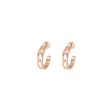 Créoles Messika Move en or rose et diamants