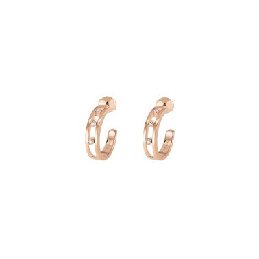 Créoles Messika Move en or rose et diamants