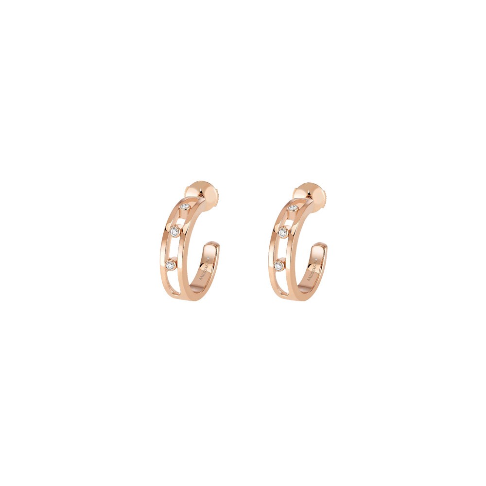 Créoles Messika Move en or rose et diamants