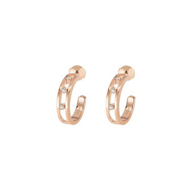 Créoles Messika Move en or rose et diamants