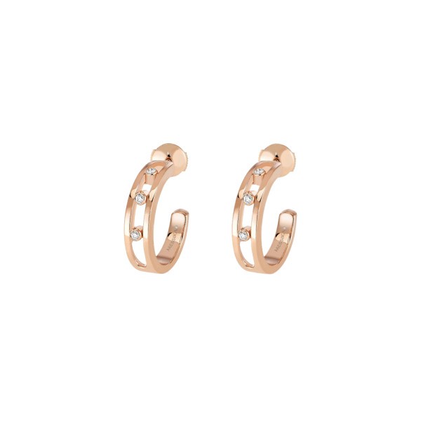 Créoles Messika Move en or rose et diamants