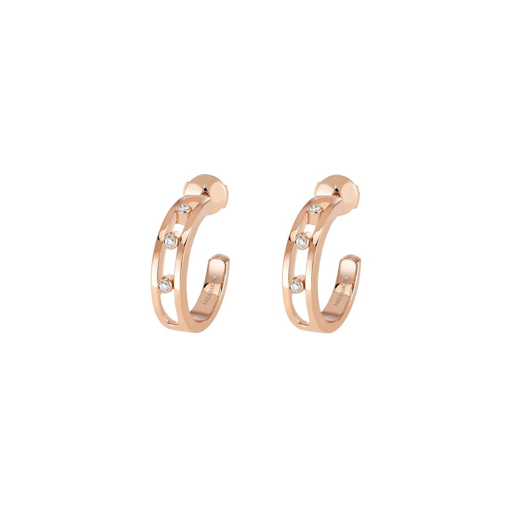 Créoles Messika Move en or rose et diamants