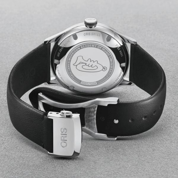 Oris James Morrison Academy of Music Limited Edition automatic blue dial leather strap 38 mm