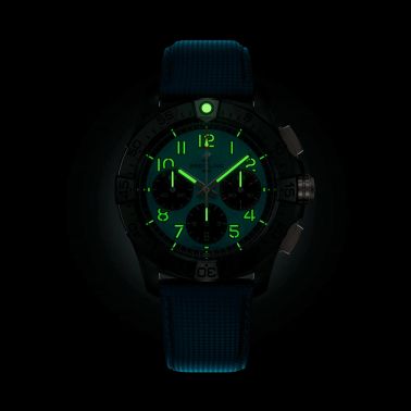 Breitling Avenger B01 Chronograph Night Mission watch turquoise 44 mm SB0146101L1X1