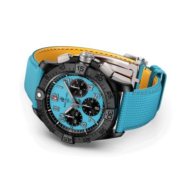 Breitling Avenger B01 Chronograph Night Mission watch turquoise 44 mm SB0146101L1X1