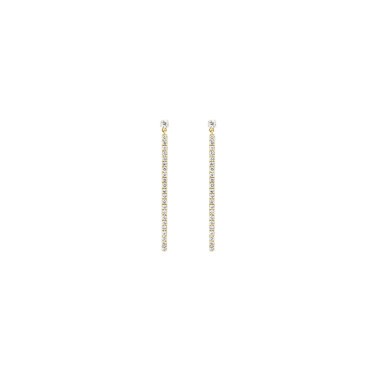 Boucles d’oreilles Messika Gatsby pendantes en or jaune et diamants