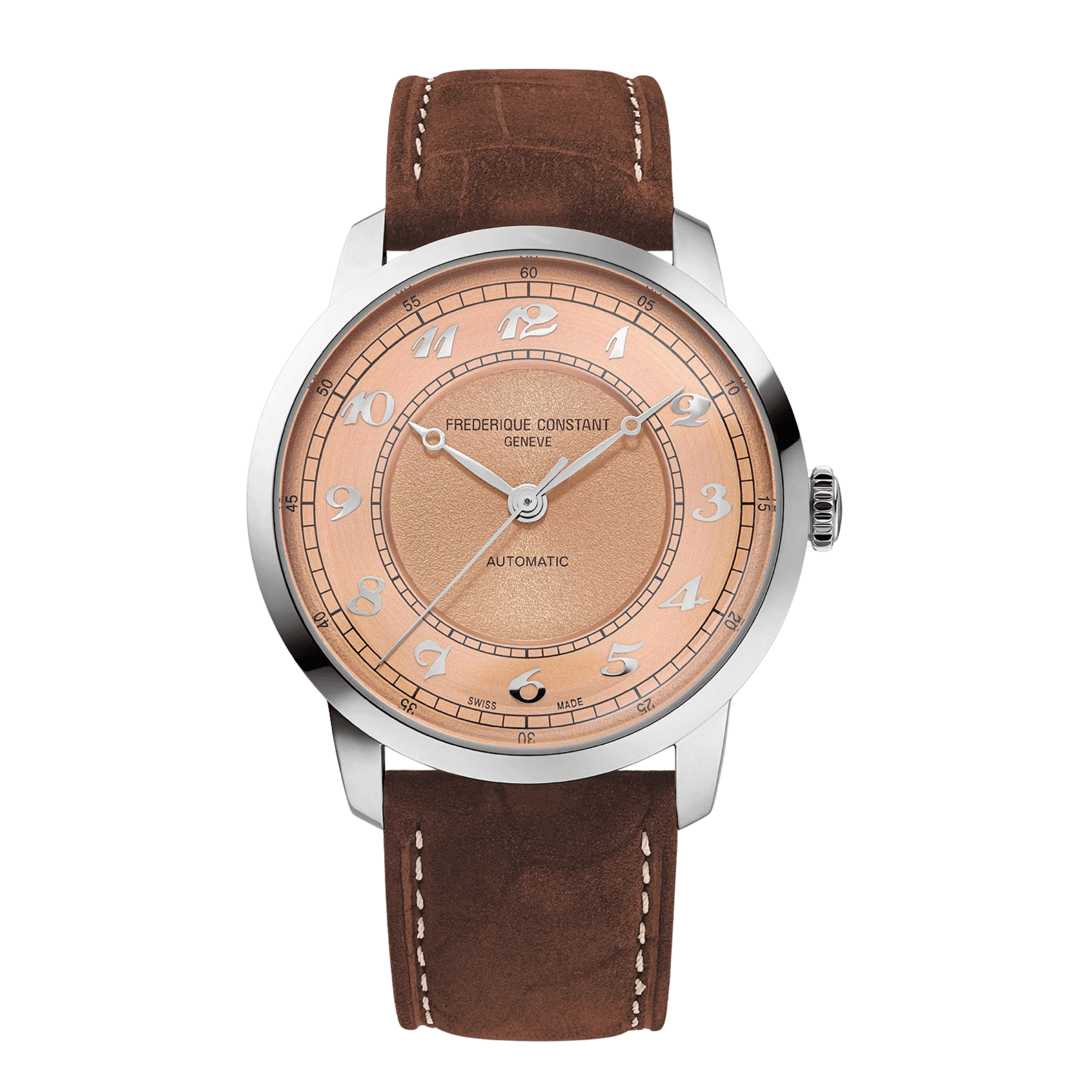 Frederique Constant Classics Premiere "Europe Edition" Automatic salmon dial leather strap 38,5 mm