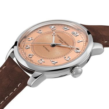 Frederique Constant Classics Premiere "Europe Edition" Automatic salmon dial leather strap 38,5 mm