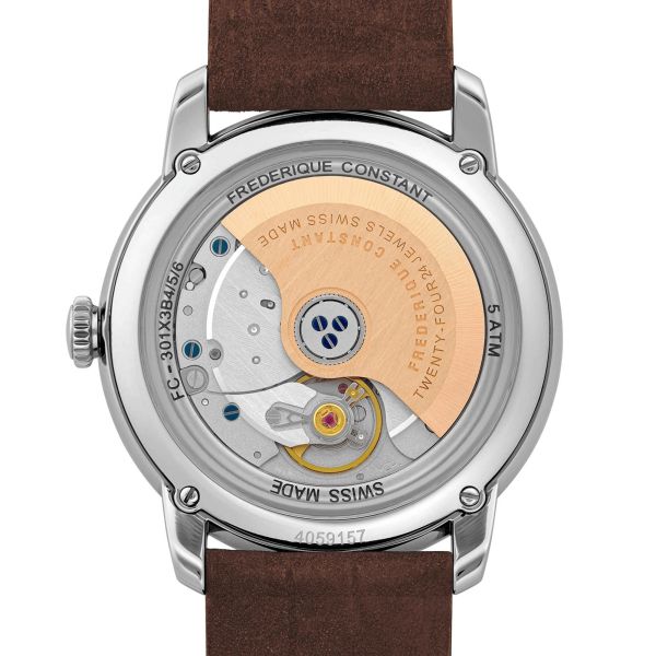 Frederique Constant Classics Premiere "Europe Edition" Automatic salmon dial leather strap 38,5 mm
