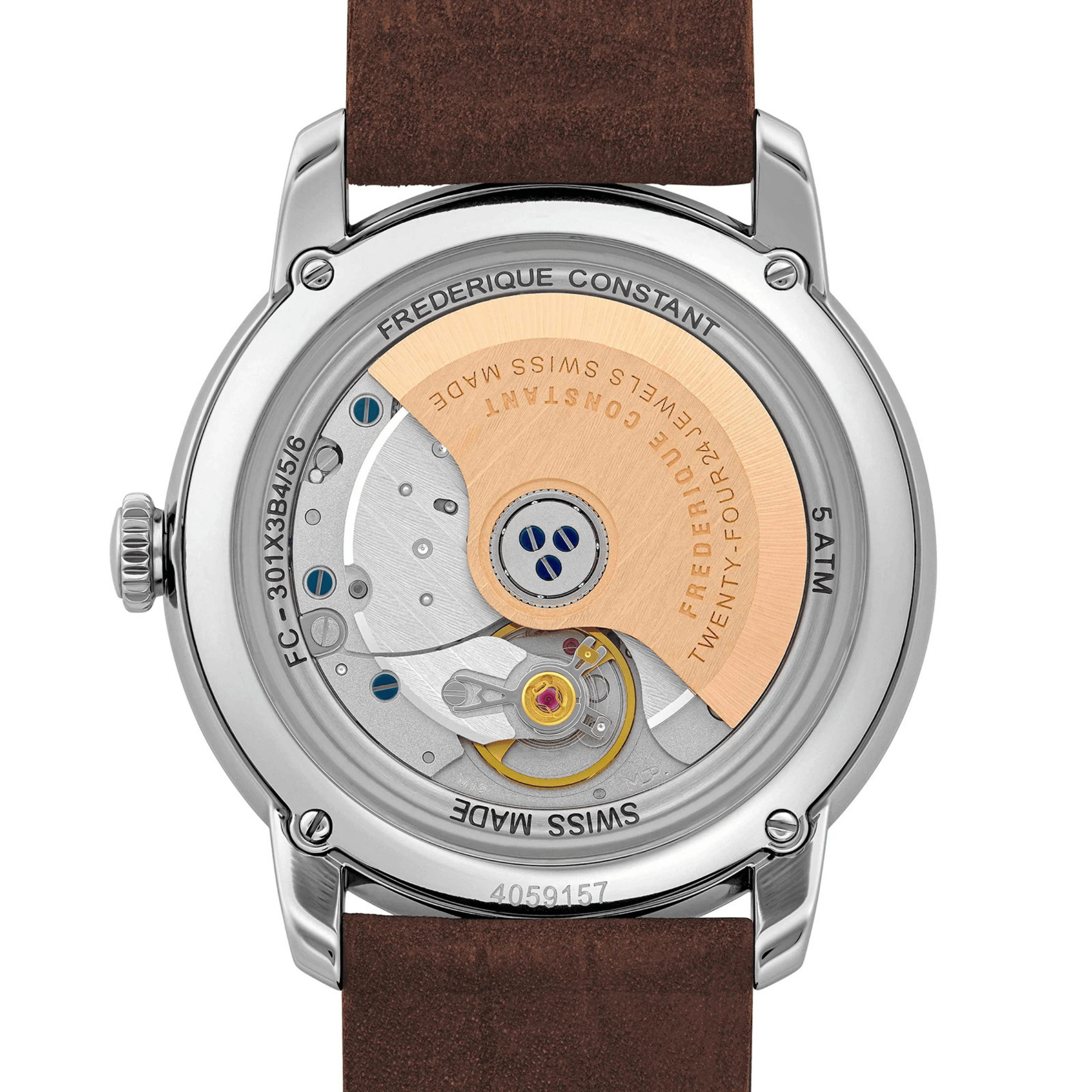 Frederique Constant Classics Premiere "Europe Edition" Automatic salmon dial leather strap 38,5 mm