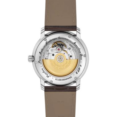 Frédérique Constant Classics Heart Beat Moonphase Date automatic salmon dial leather strap 40 mm
