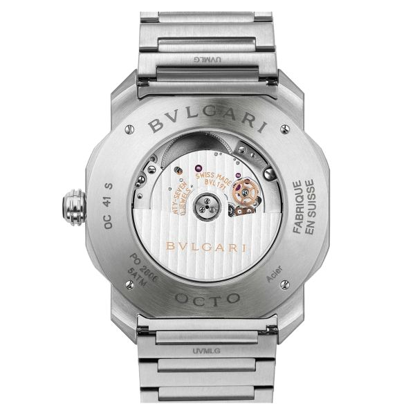 Bulgari Octo Roma automatic watch blue dial steel bracelet 41 mm 102856