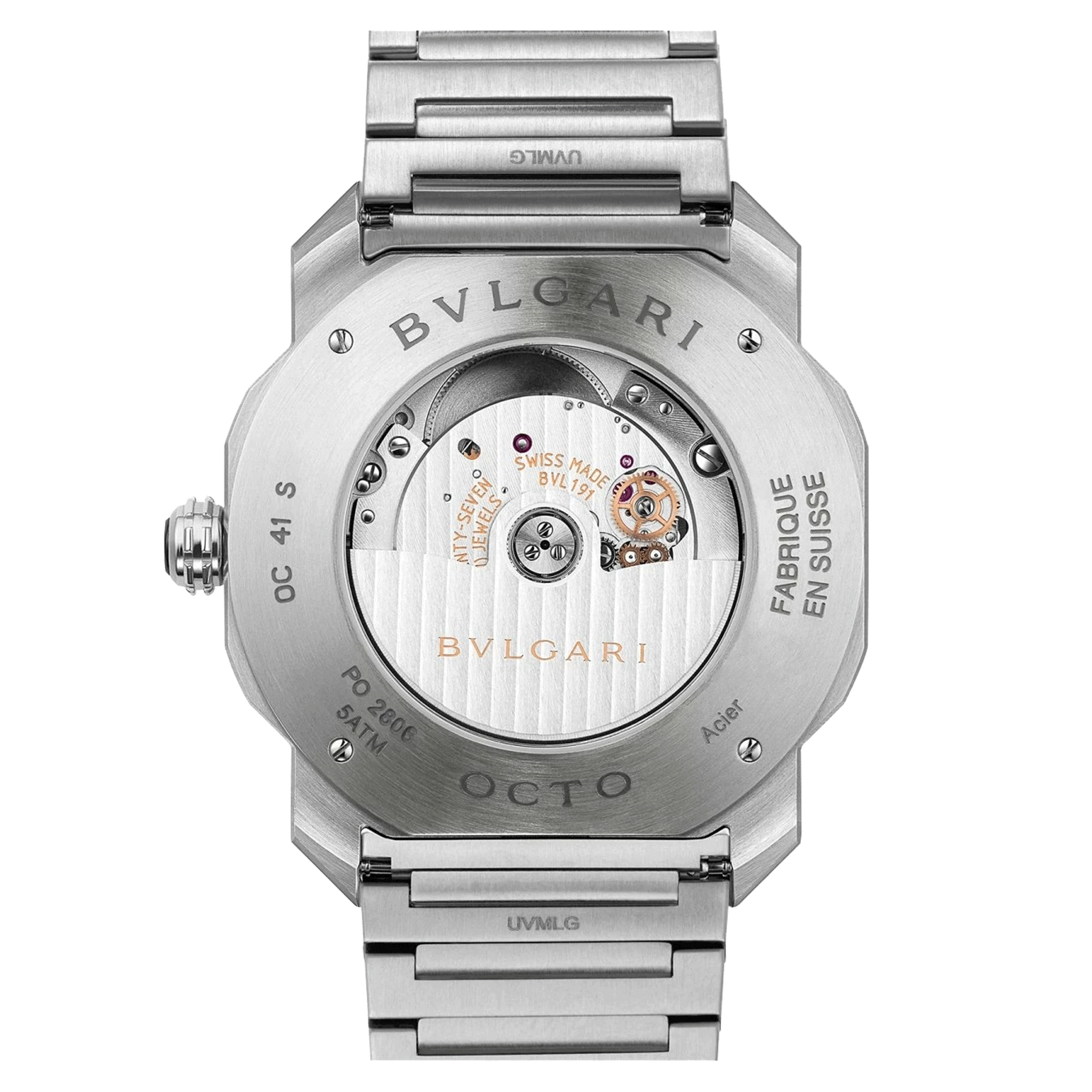 Bulgari Octo Roma automatic watch blue dial steel bracelet 41 mm 102856