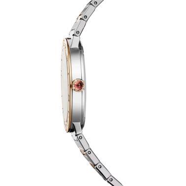 Montre Bulgari Bvlgari Bvlgari quartz index diamants cadran gris bracelet acier et or rose 33 mm 103067