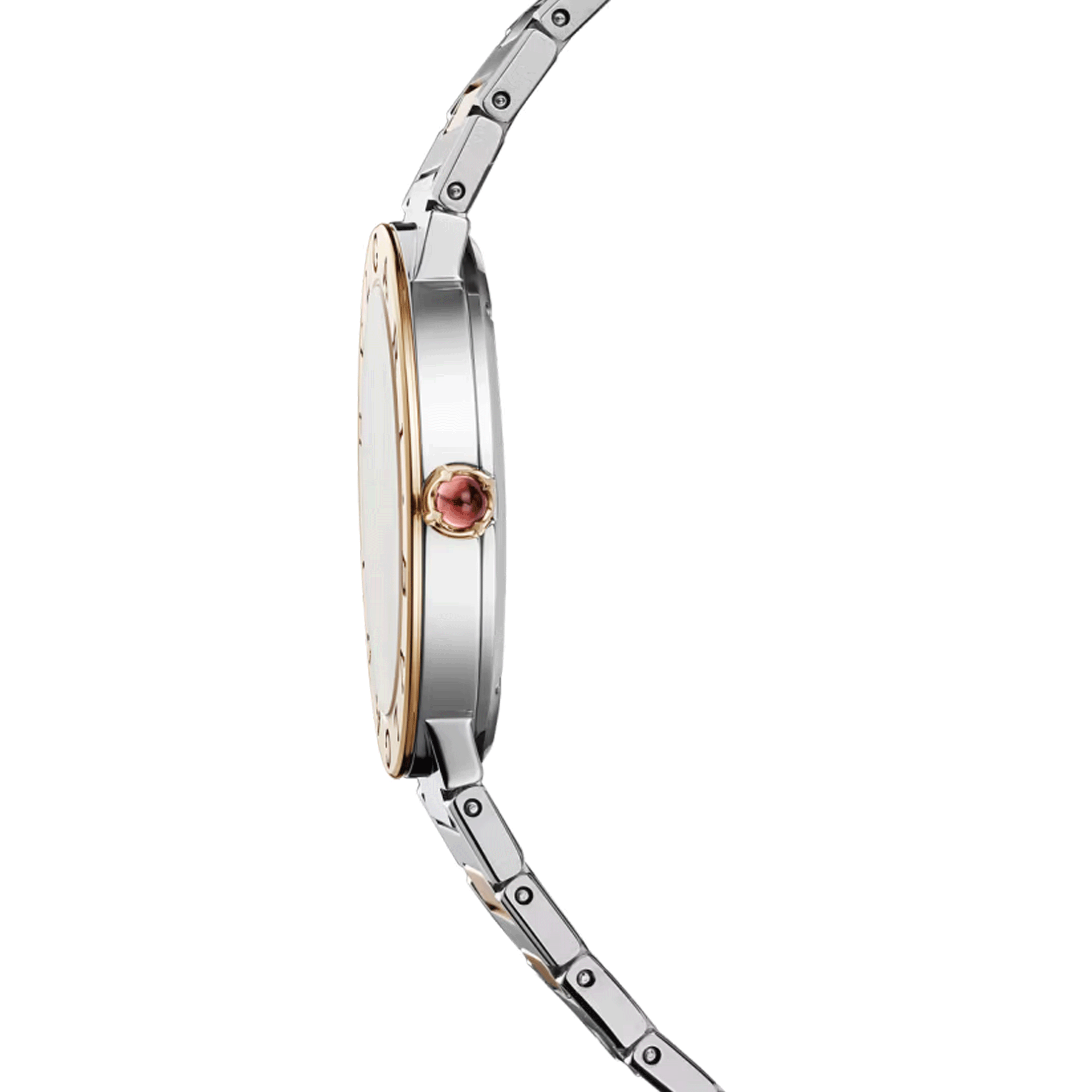 Montre Bulgari Bvlgari Bvlgari quartz index diamants cadran gris bracelet acier et or rose 33 mm 103067