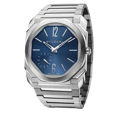 Bulgari Octo Finissimo automatic watch blue dial stainless steel bracelet 40 mm 103431