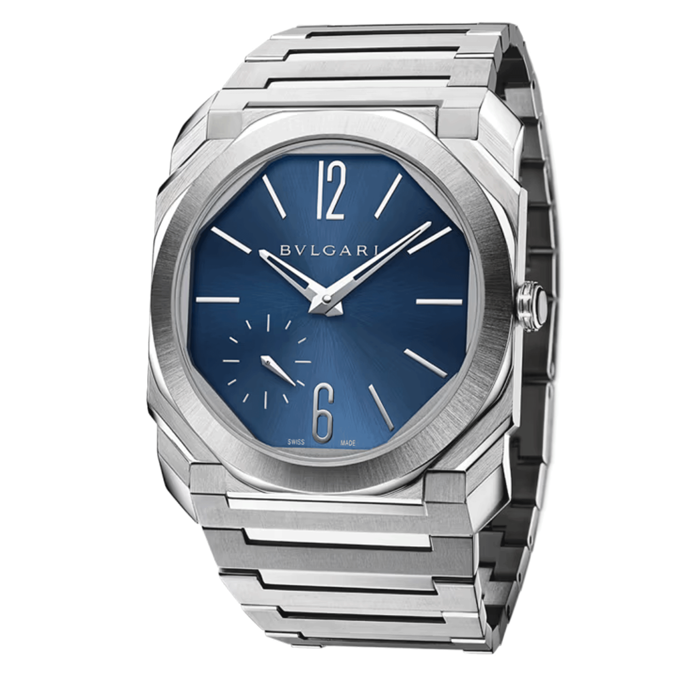 Bulgari Octo Finissimo automatic watch blue dial stainless steel bracelet 40 mm 103431