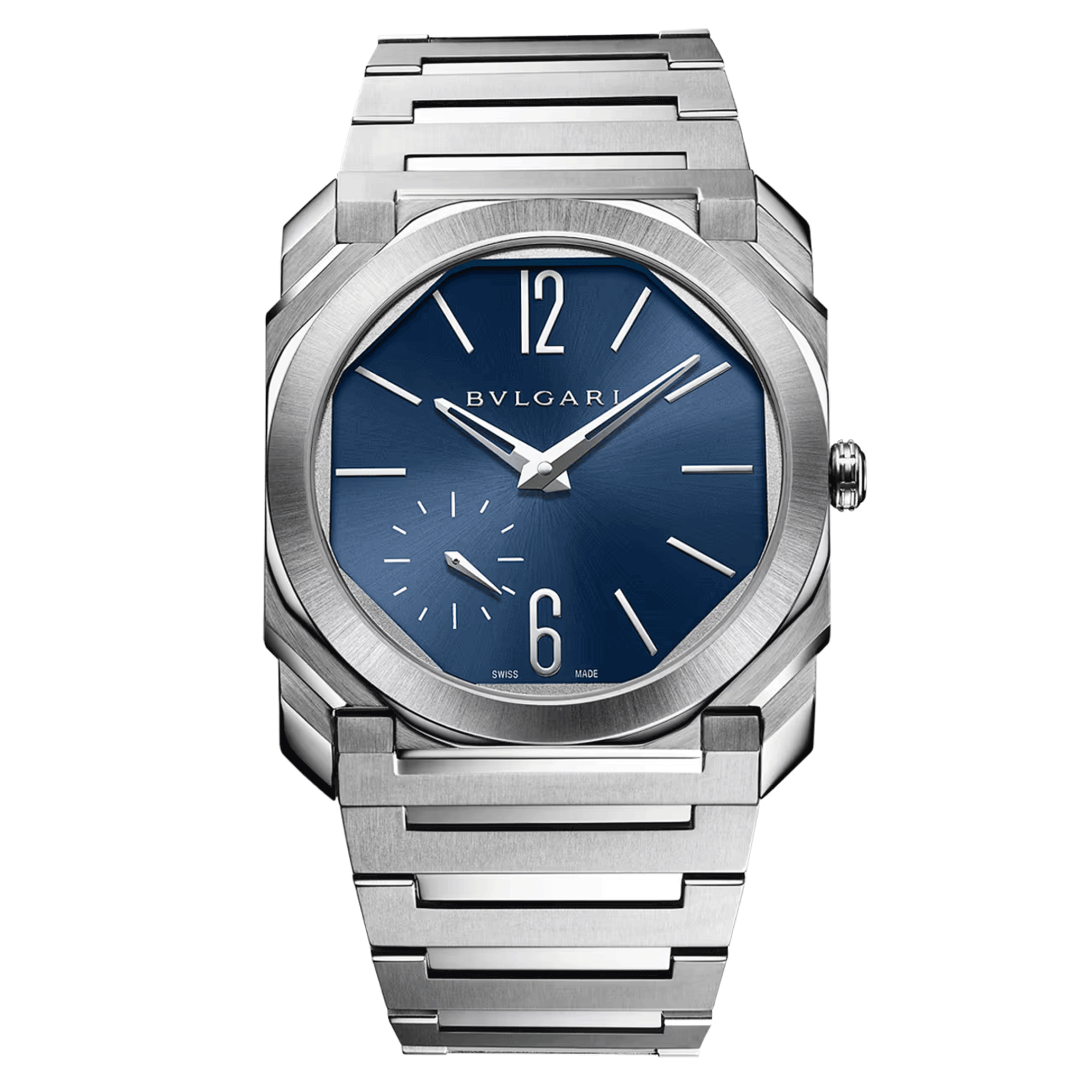 Bulgari Octo Finissimo automatic watch blue dial stainless steel bracelet 40 mm 103431