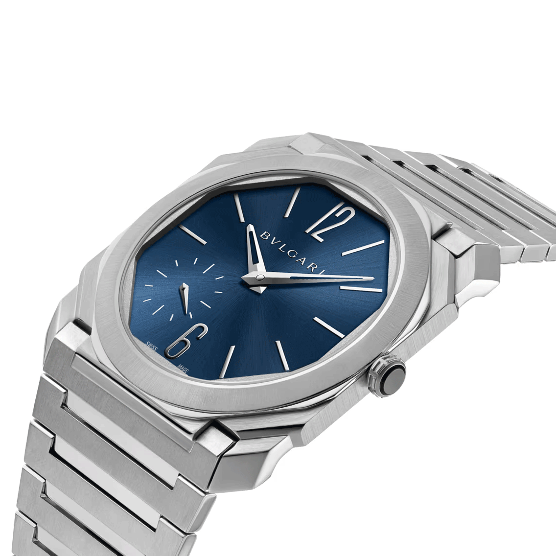 Bulgari Octo Finissimo automatic watch blue dial stainless steel bracelet 40 mm 103431