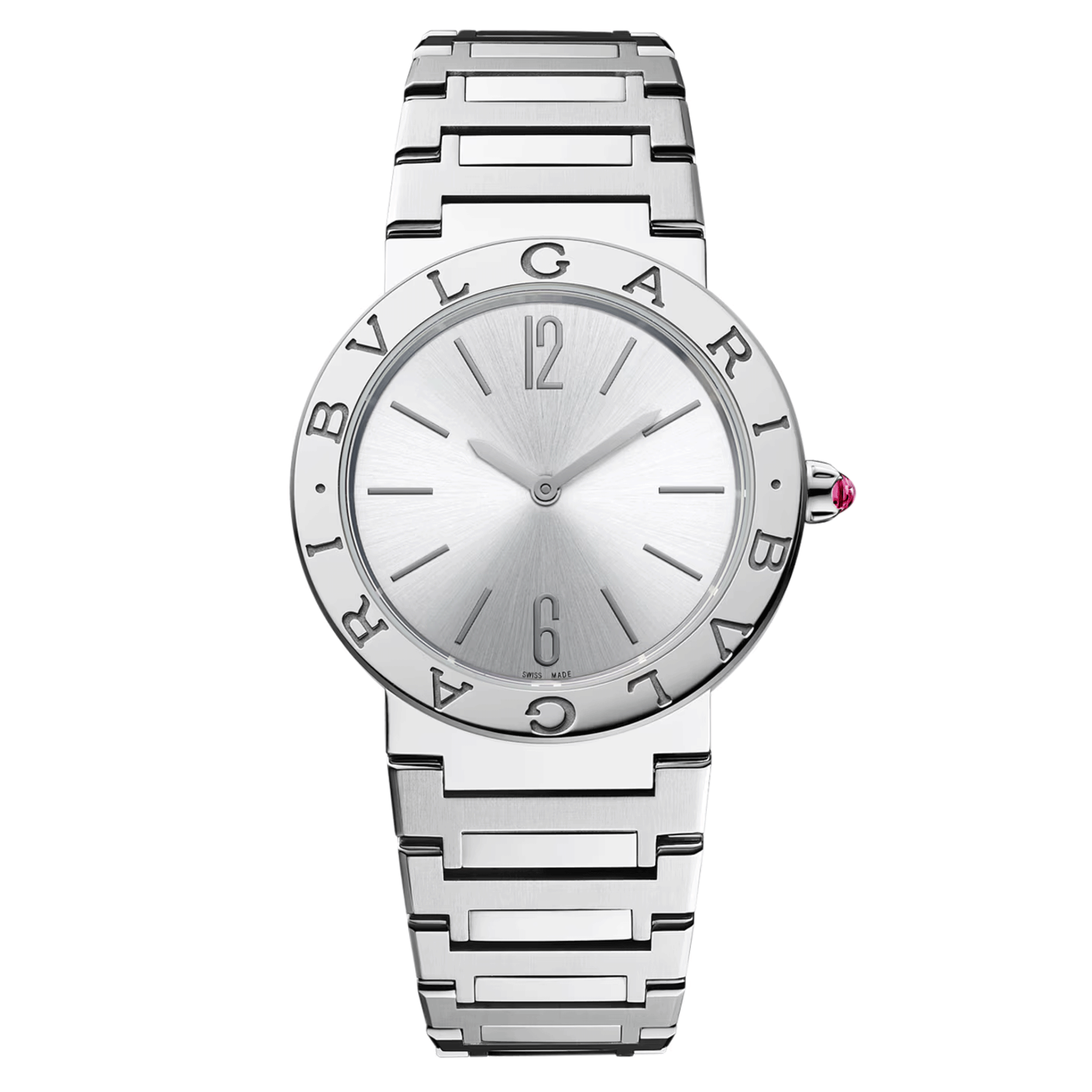 Montre Bulgari Bvlgari Bvlgari Lady quartz cadran argenté bracelet acier 33 mm 103575