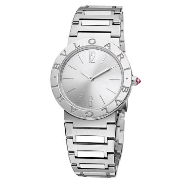 Montre Bulgari Bvlgari Bvlgari Lady quartz cadran argenté bracelet acier 33 mm 103575