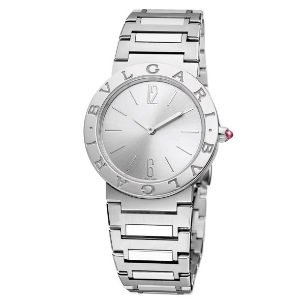 Montre Bulgari Bvlgari Bvlgari Lady quartz cadran argenté bracelet acier 33 mm 103575
