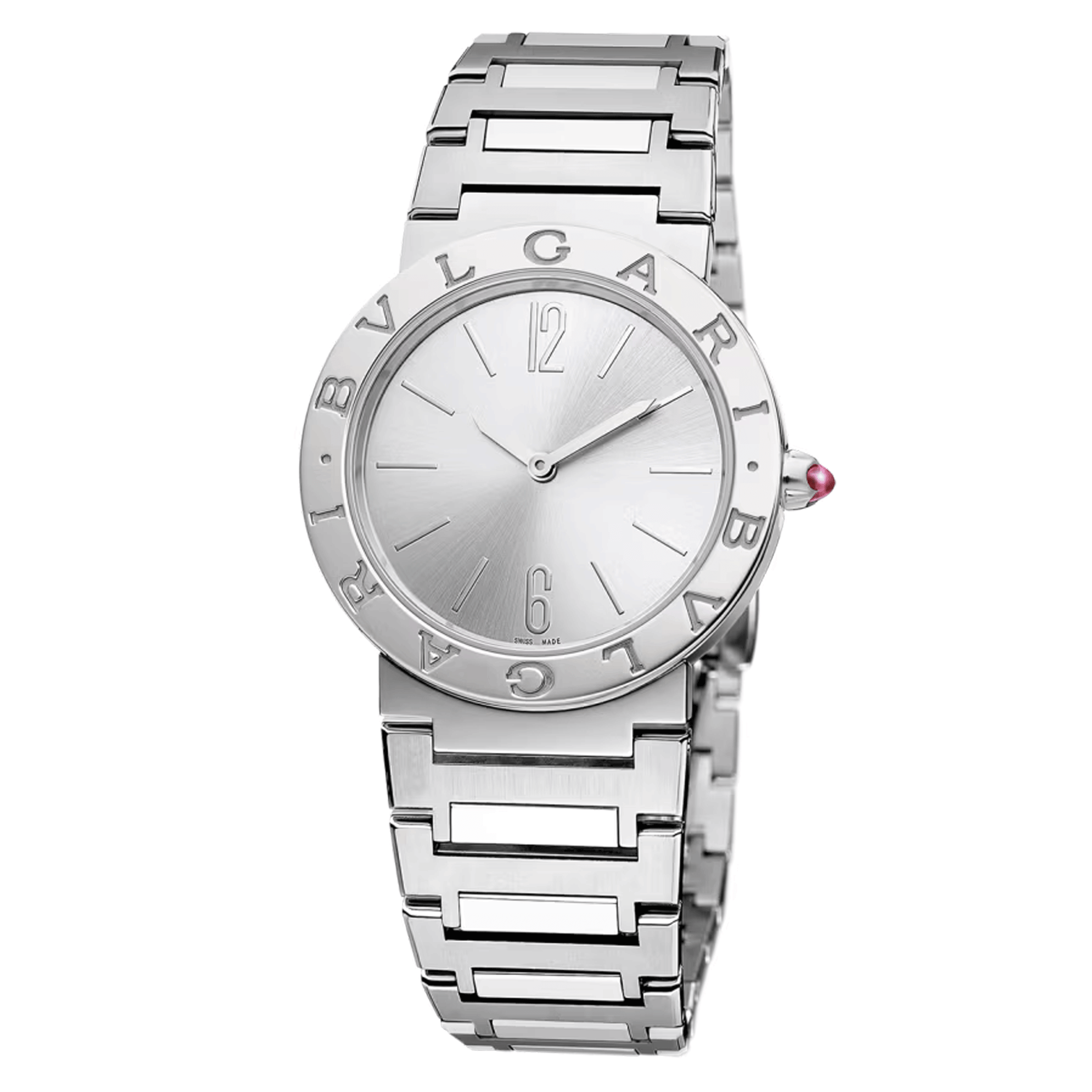 Montre Bulgari Bvlgari Bvlgari Lady quartz cadran argenté bracelet acier 33 mm 103575