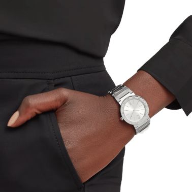 Bulgari Bvlgari Bvlgari Lady quartz watch silver dial steel bracelet 33 mm 103575