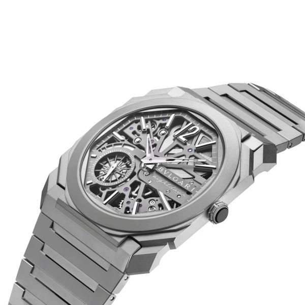 Bulgari Octo Finissimo mechanical watch skeleton dial titanium bracelet 40 mm 103610