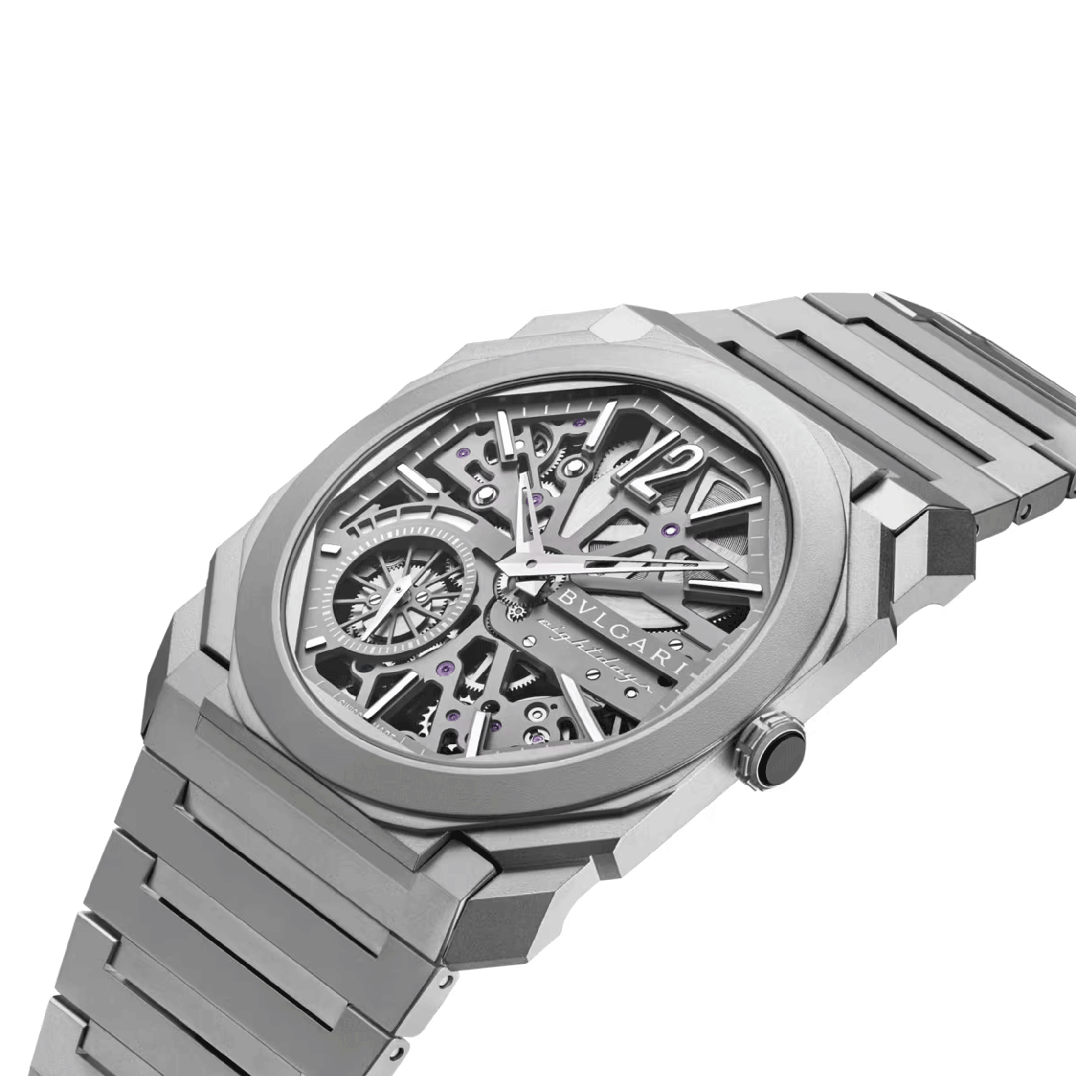 Bulgari Octo Finissimo mechanical watch skeleton dial titanium bracelet 40 mm 103610