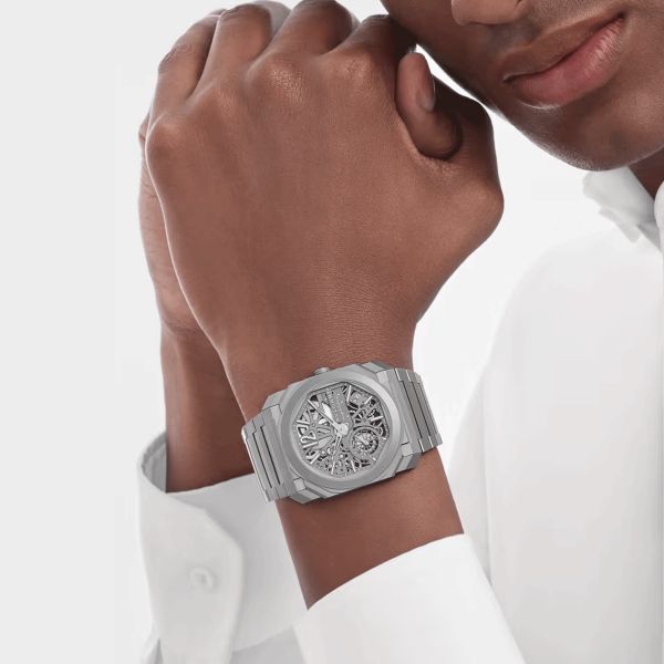 Bulgari Octo Finissimo mechanical watch skeleton dial titanium bracelet 40 mm 103610