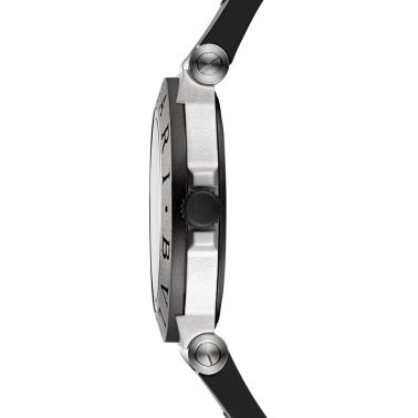 Bulgari Bvlgari Aluminium Amerigo Vespucci automatic watch black dial black rubber strap 40 mm 103702